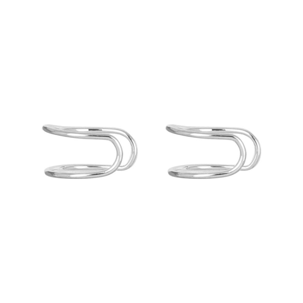 Silver U Shape Non Pierced Earrings