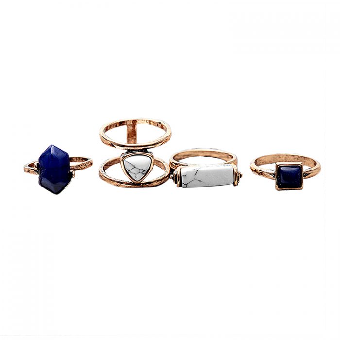 Gemstone Designer Ring Set Online