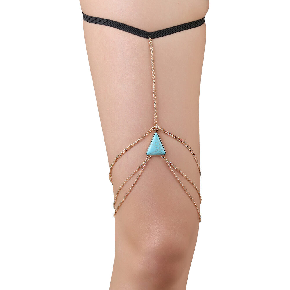 Buy Blue Gemstone Thigh Chain Online