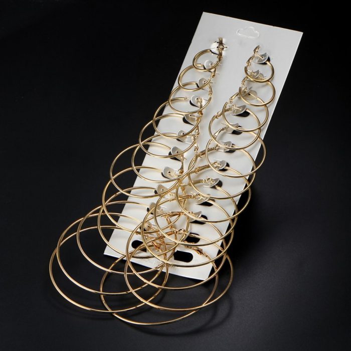 Buy Golden Hoop Earrings Set Online