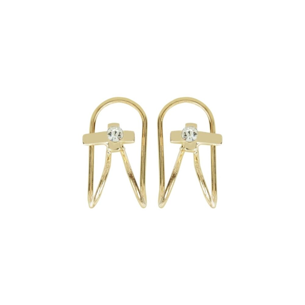 Golden Cross Non Pierced EarClip