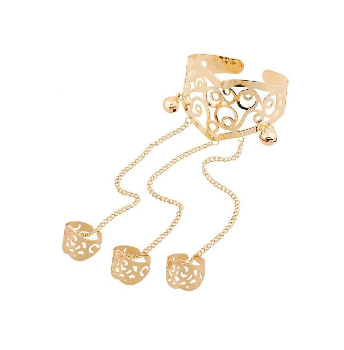 Femnmas Multi Chain Bracelet With Rings