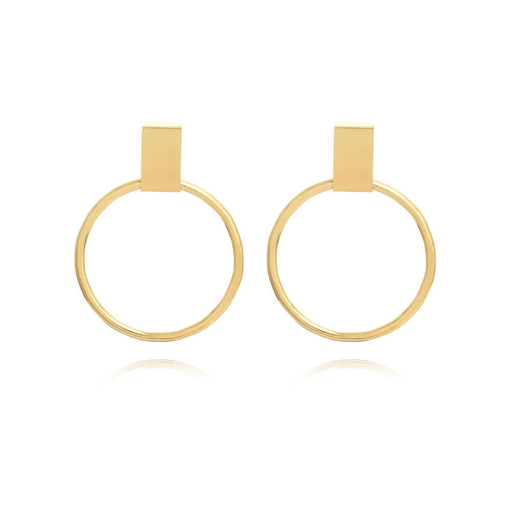 Metal Designer Hoop Earrings by femnmas