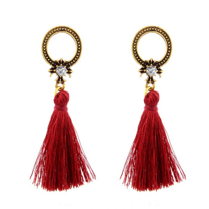 Red Thread Earrings For Girls
