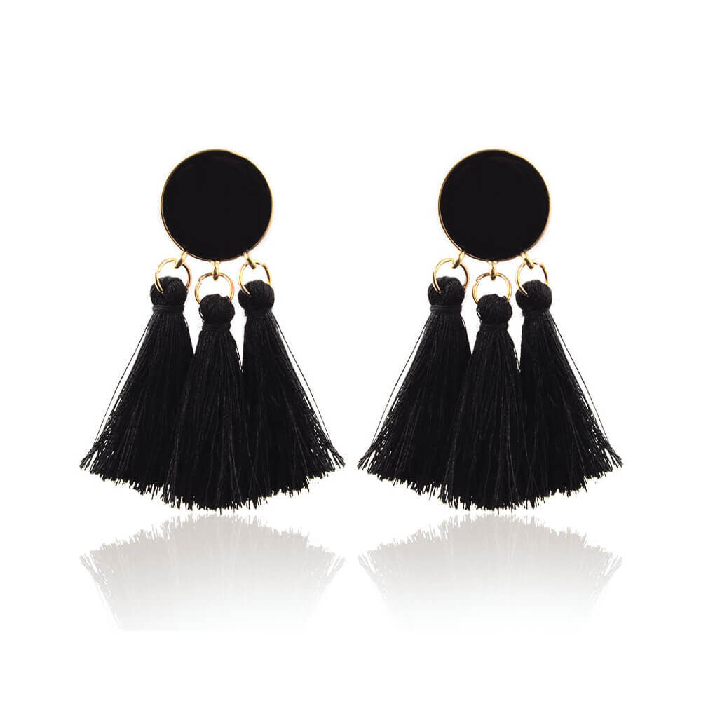 Black Thread Designer Fashion Earrings