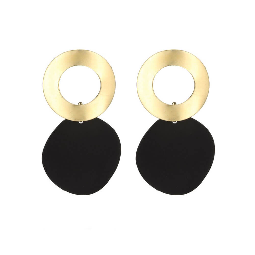 Black Golden ethnic Earrings for Women