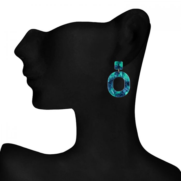 Green Celebrity Earrings By Femnmas