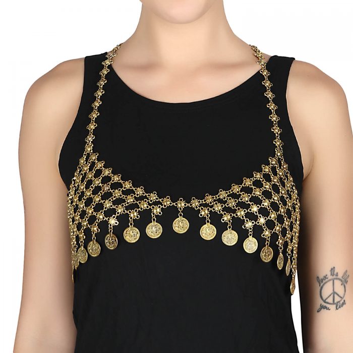 Golden Stone Studded party body chain