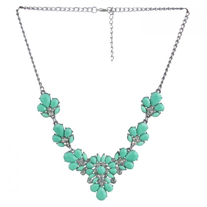 Stone Studded Statement Necklace By Femnmas