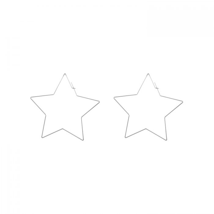 Big Star Silver Earrings By Femnmas