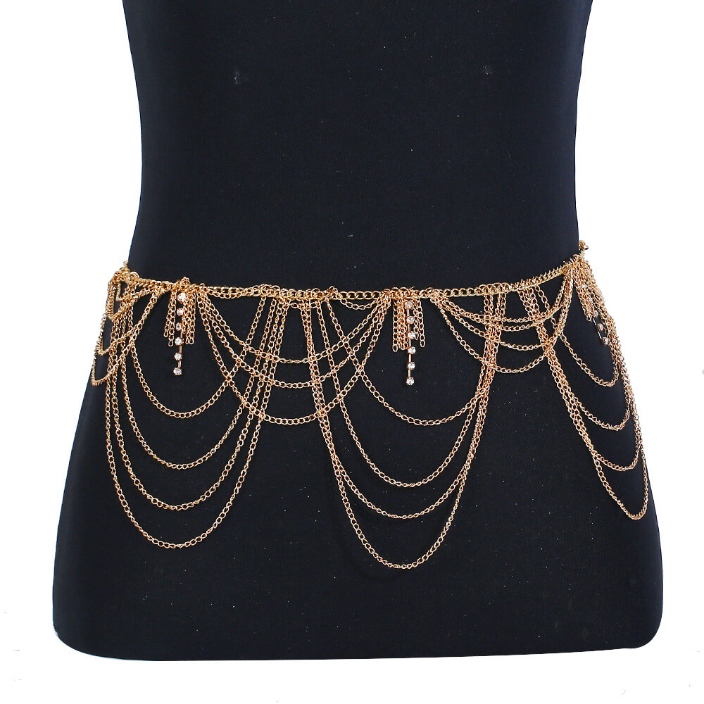 Shop Multi Tassel Belly Chain Heavy Belly Chain Waist Chain Online