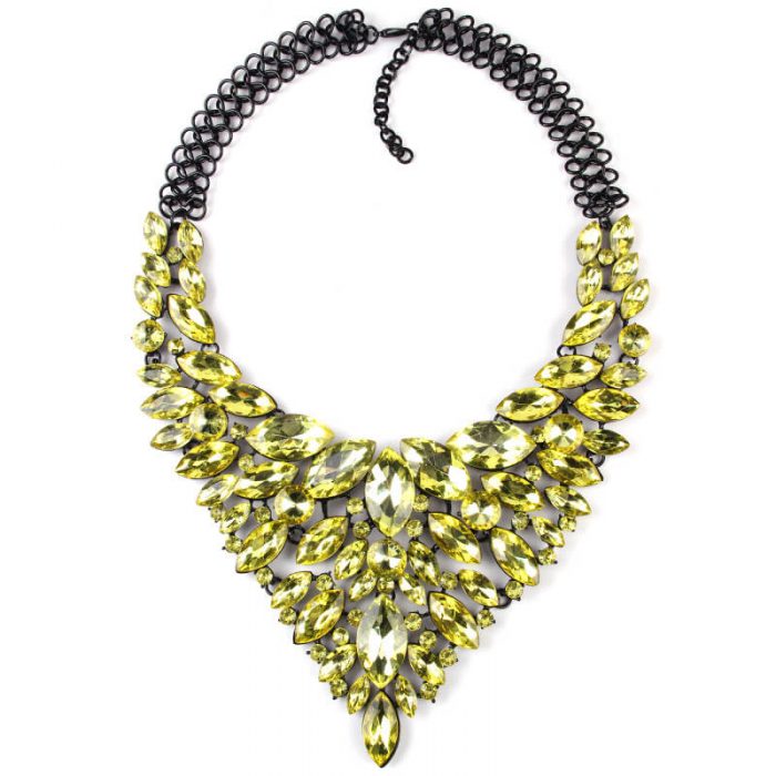 Lime Green party necklace By Femnmas