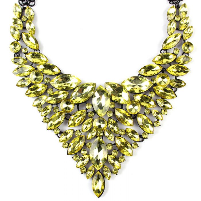 Lime Green Victoria Necklace By Femnmas