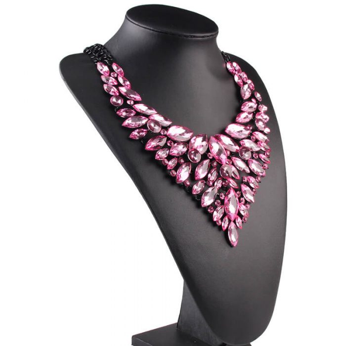 Pink Celebrity Statement Necklace For Women By Femnmas