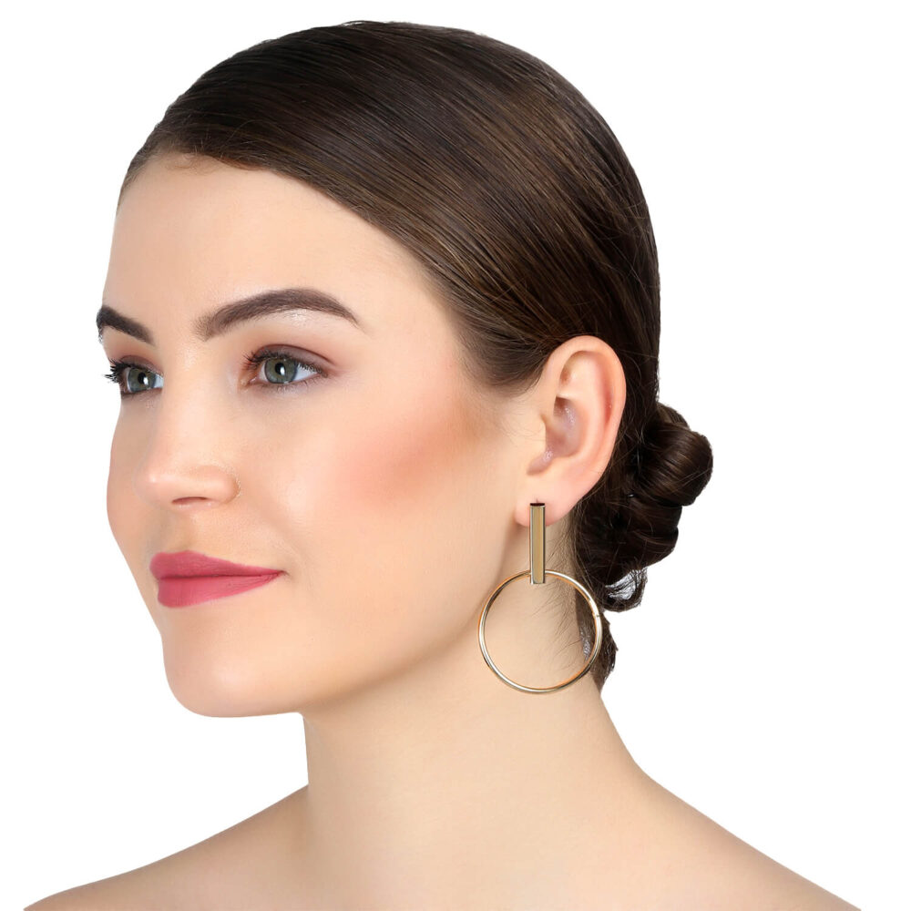 Buy Golden Loop Earrings For Girls | Loop Earrings Online India