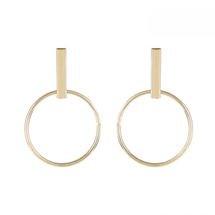 Golden metal hoop earrings By femnmas