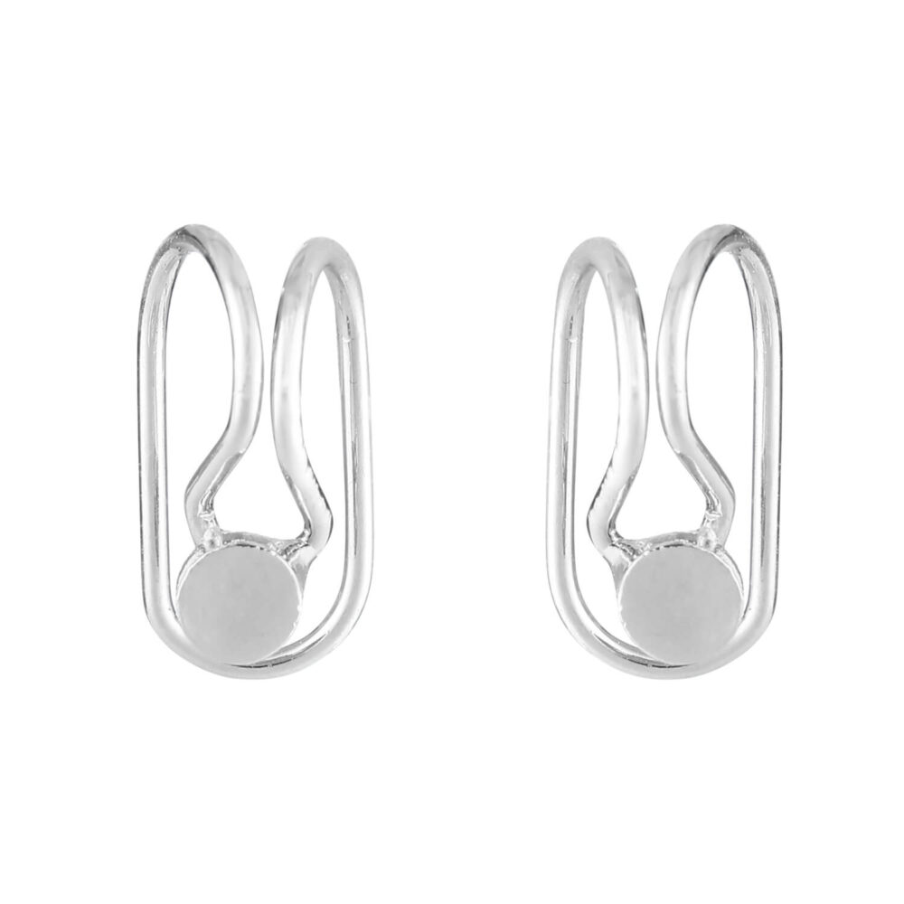 Silver Round Non pierced Earclip