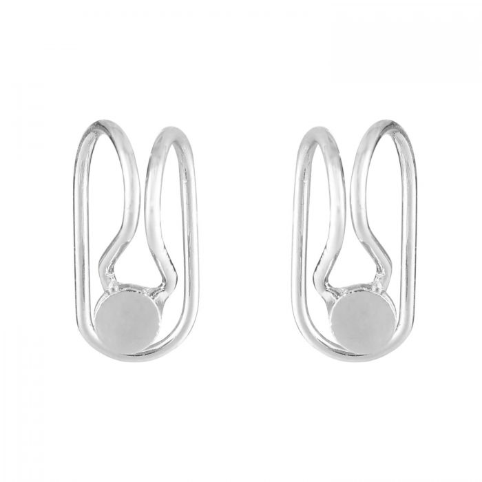 Silver Round Non pierced Earclip