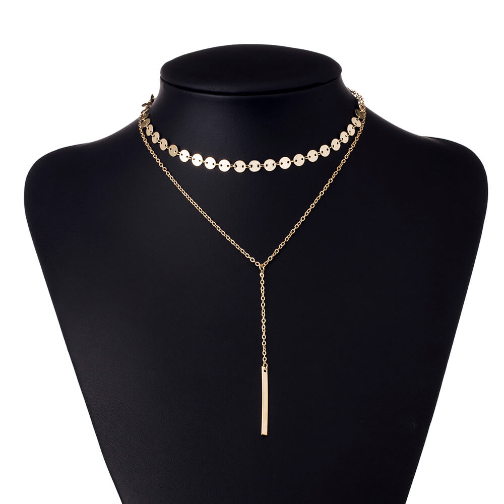 Wide Sequin Choker Necklace