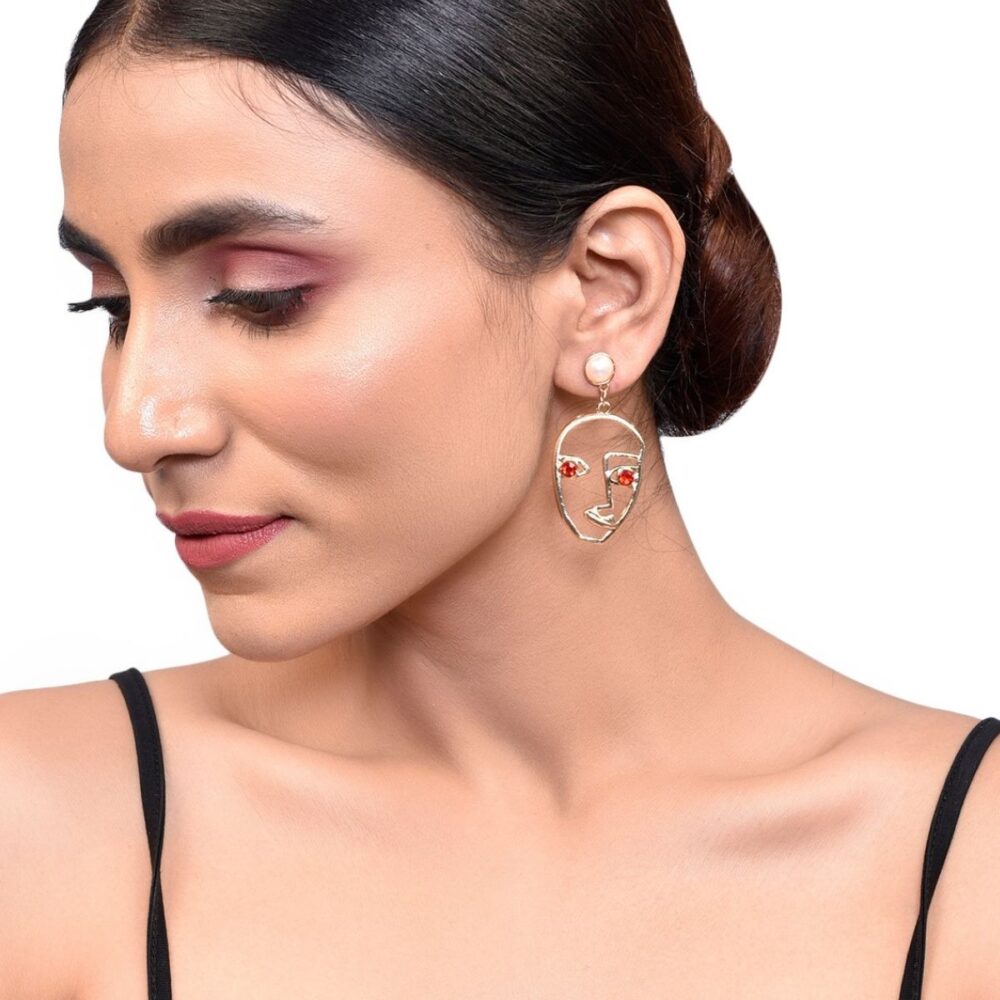 Red Face Earring