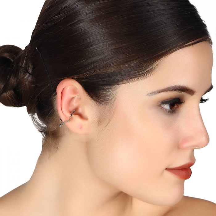 Silver Star Non Pierced Earring For Girls