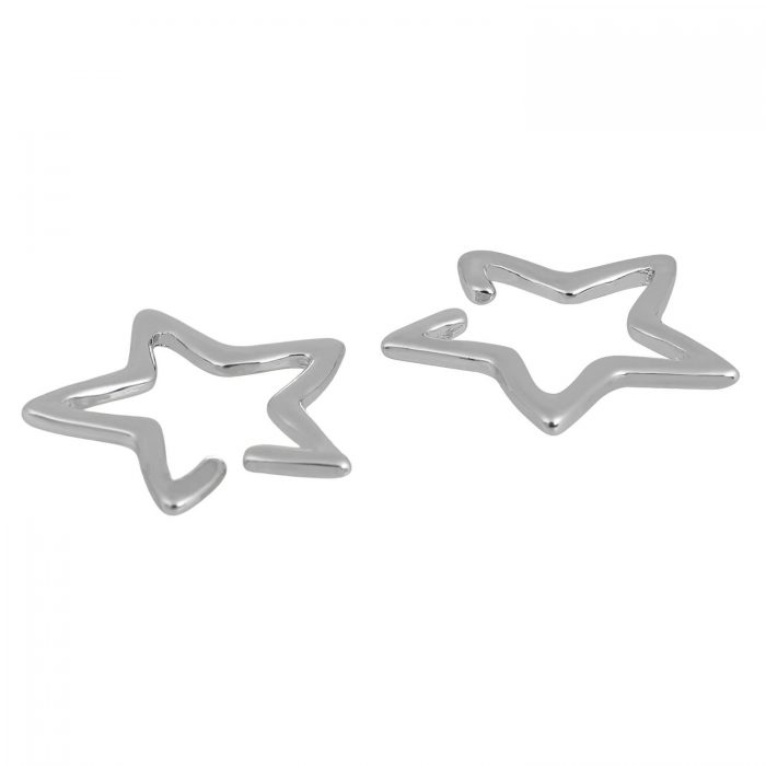 Silver Star Non Pierced Earrings For Girls