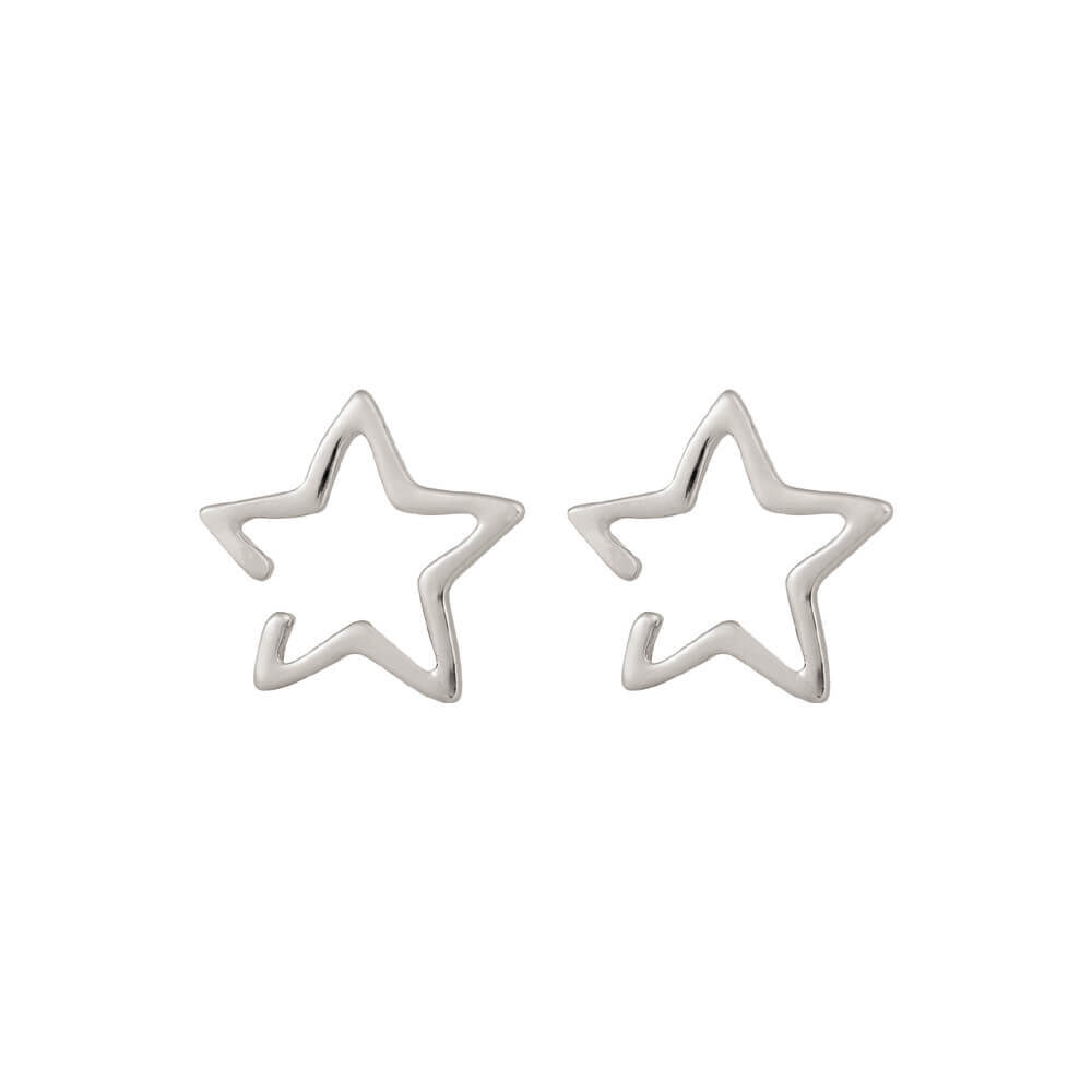 Silver Star non pierced earrings