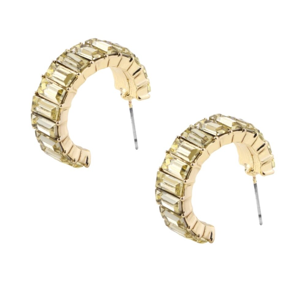 Voilet Stone Hoops