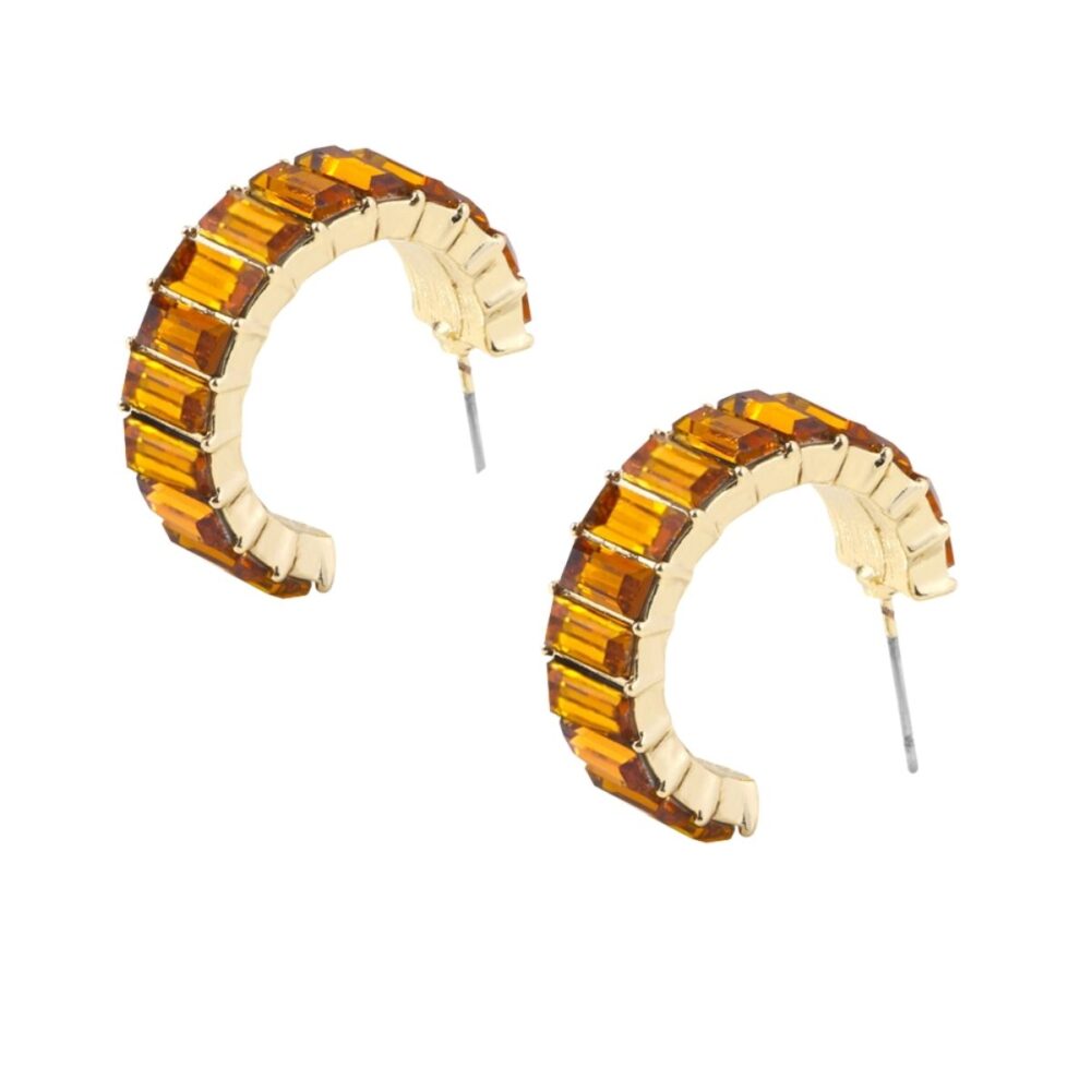 Pantone Gold Stone Hoops