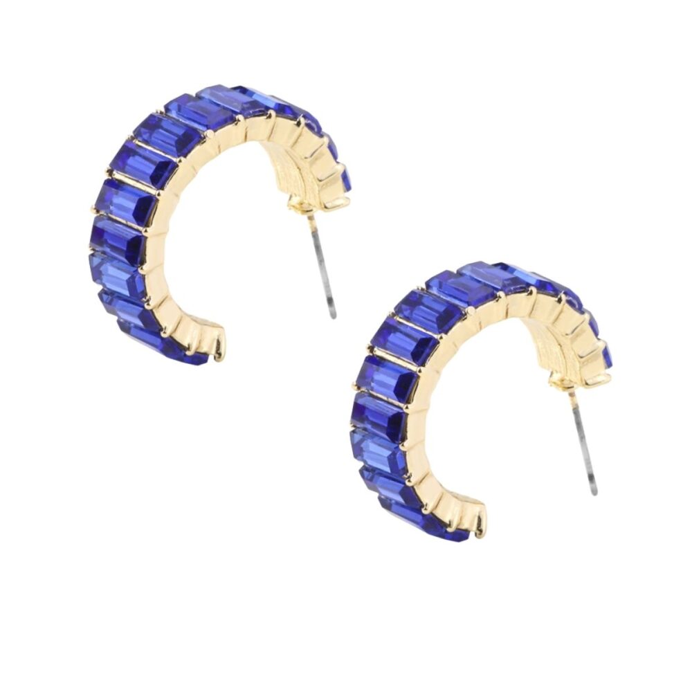 Blue Stone Hoops