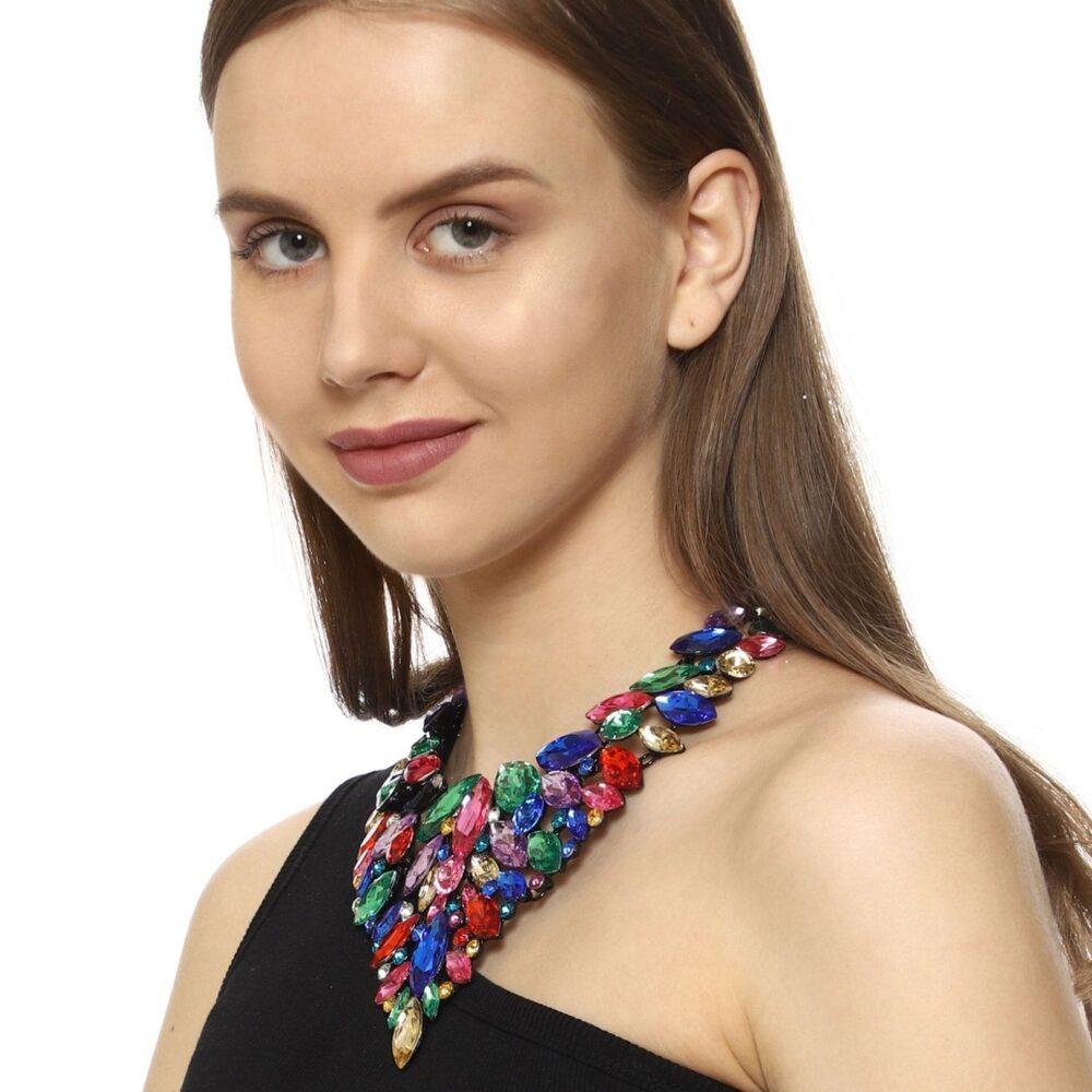 MultiColor Zircon Statement Necklace