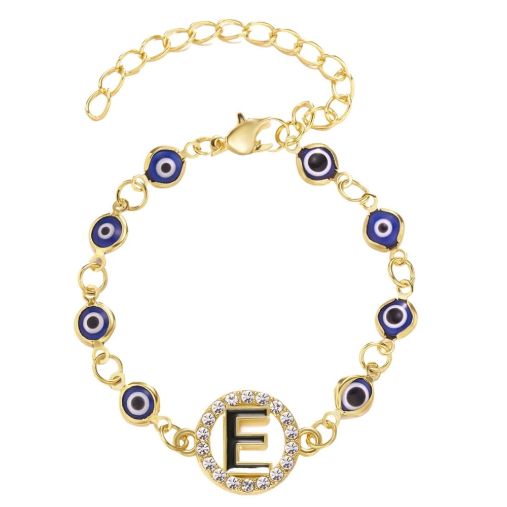 Letter K Evil Eye Charm