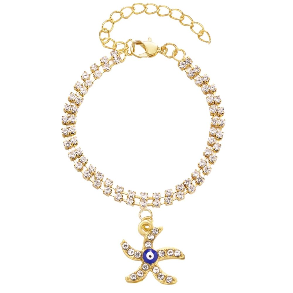 Starfish Evil Eye Charm