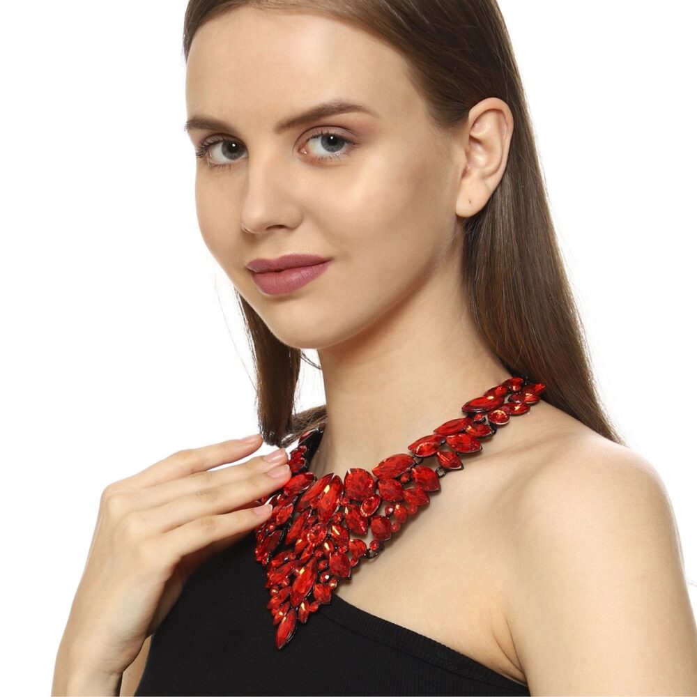 Rose Red Statement Necklace