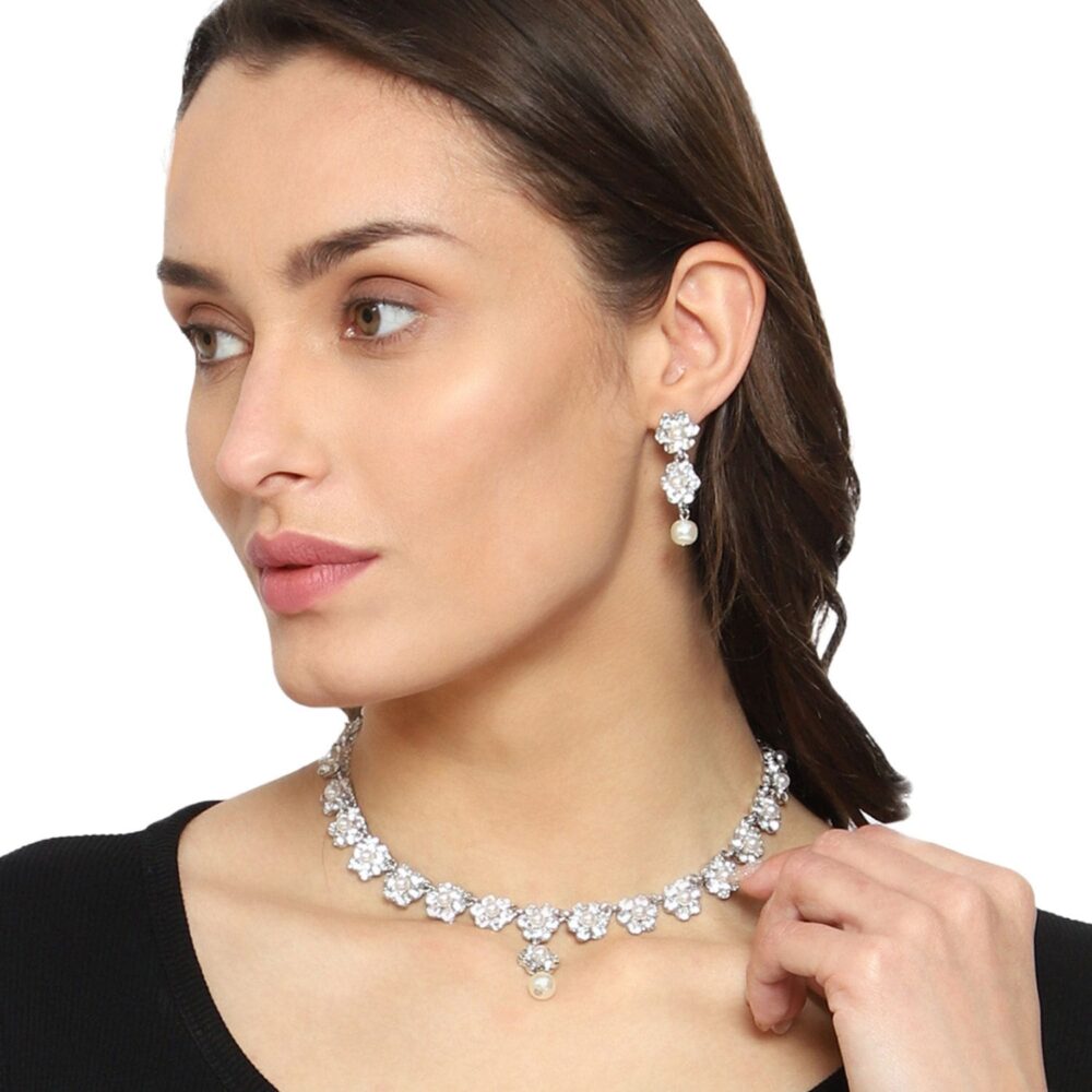 Platinum American Wedding Necklace Set