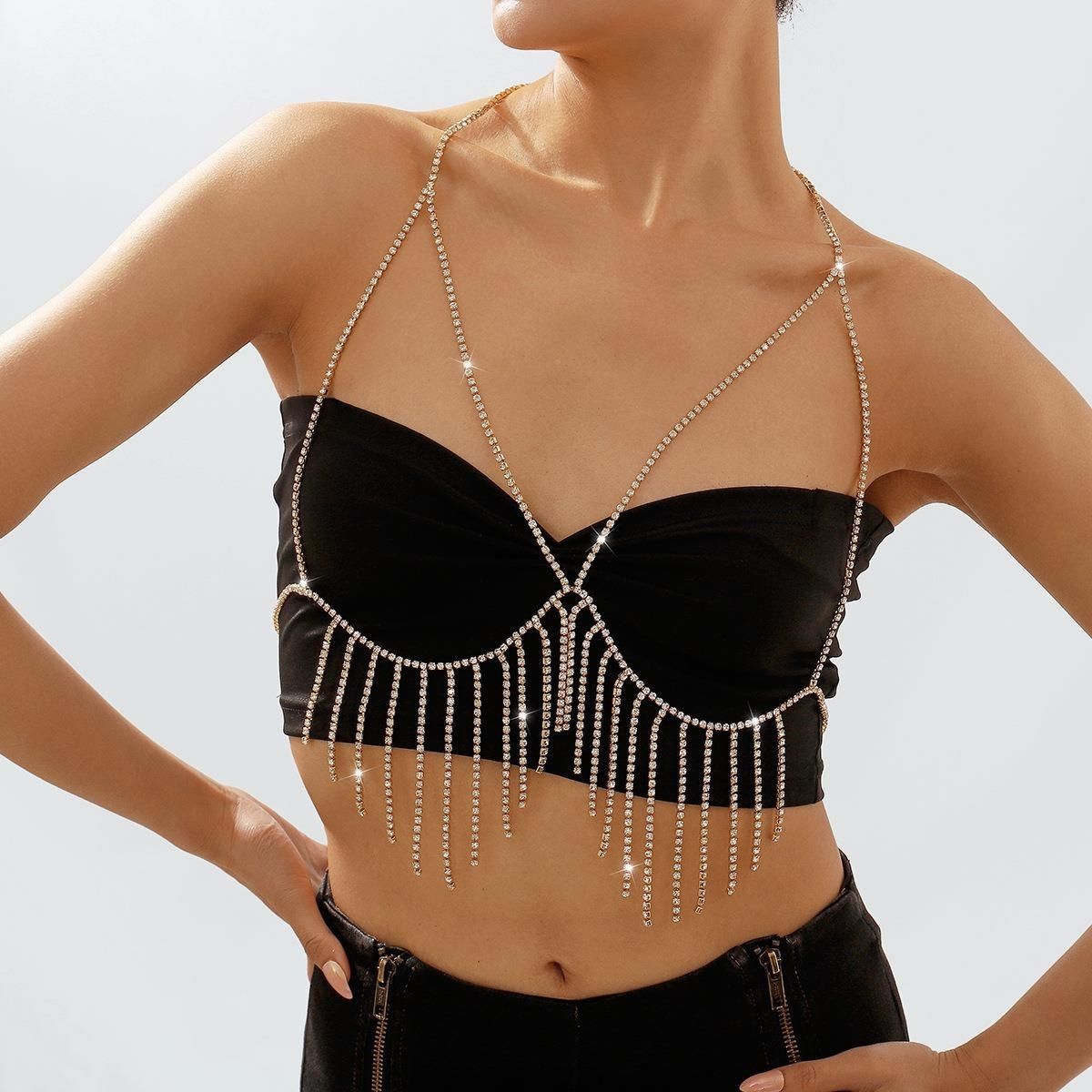 Multi Layer Body Chain Layered Body Chain Bralette Bikini Body